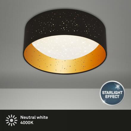 BRILONER LED stropní svítidlo hvězdné nebe, pr. 32 cm, 12 W, černá-zlatá BRILO 3482-015