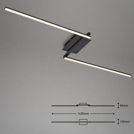 BRILONER LED stropní svítidlo, 143,6 cm, 12 W, černá BRILO 3500-015