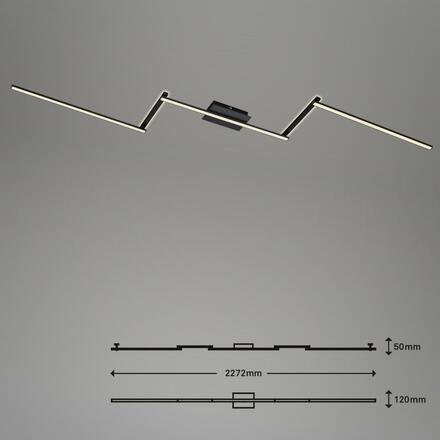 BRILONER LED stropní svítidlo, 227,2 cm, 24 W, černá BRILO 3501-015