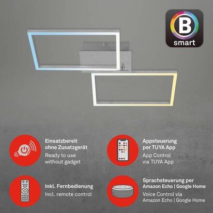 BRILONER CCT LED stropní svítidlo, 50 cm, 30 W, 3300 lm, hliník BRILO 3511-019
