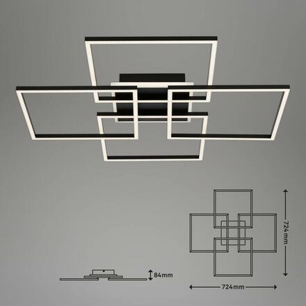 BRILONER CCT LED stropní svítidlo, 72,4 cm, 50 W, 5500 lm, černá BRILO 3515-015