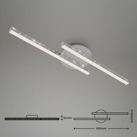 BRILONER LED stropní svítidlo, 60 cm, 10,5 W, 1400 lm, chrom BRILO 3517-028