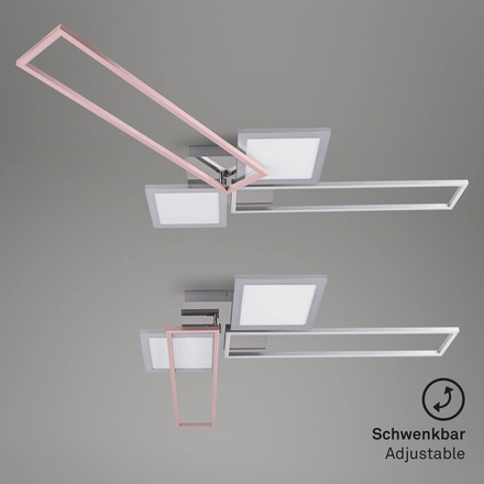 BRILONER CCT LED stropní svítidlo, 120 cm,50 W, hliník-chrom BRILO 3531-018