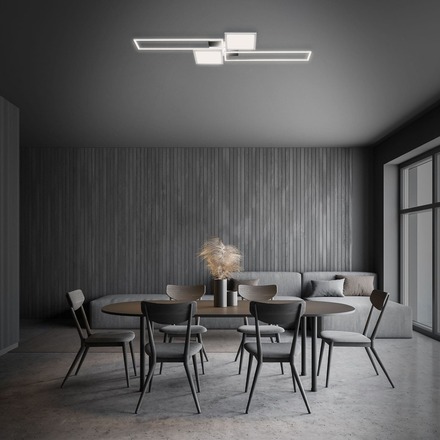 BRILONER CCT LED stropní svítidlo, 120 cm,50 W, hliník-chrom BRILO 3531-018