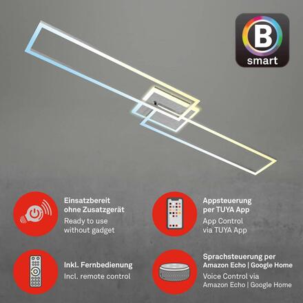 BRILONER CCT LED stropní svítidlo, 110 cm, 40 W, 5200 lm, hliník BRILO 3538-019