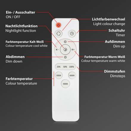 BRILONER CCT LED přisazené svítidlo pr. 38 cm, 22 W, 2900 lm, stříbrná BRILO 3704014