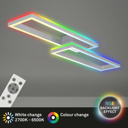BRILONER RGB CCT LED stropní svítidlo, 119,5 cm, 45 W, 4400 lm, hliník BRILO 3754-019