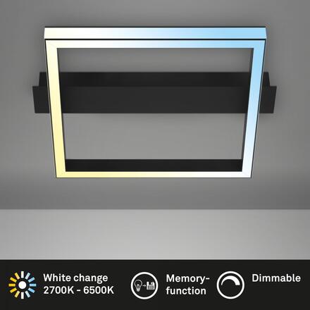 BRILONER CCT stropní svítidlo, 42 cm, 26W, 2500lm, černá 3760015