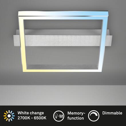 BRILONER CCT stropní svítidlo 42 cm, 26W, 2500lm, hliník 3760019