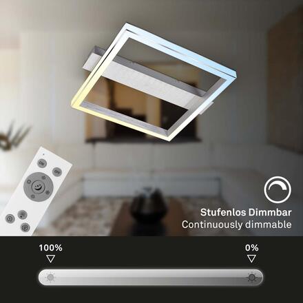 BRILONER CCT stropní svítidlo 42 cm, 26W, 2500lm, hliník 3760019