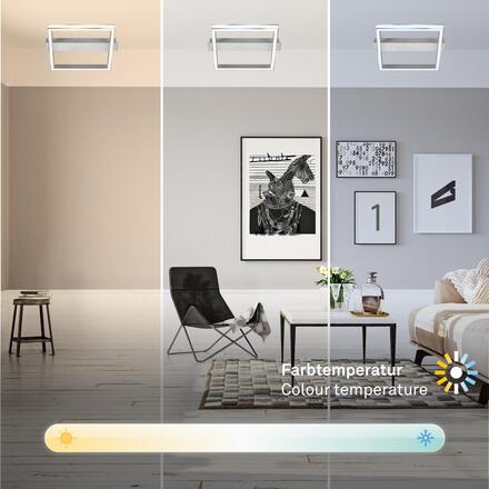BRILONER CCT stropní svítidlo 42 cm, 26W, 2500lm, hliník 3760019