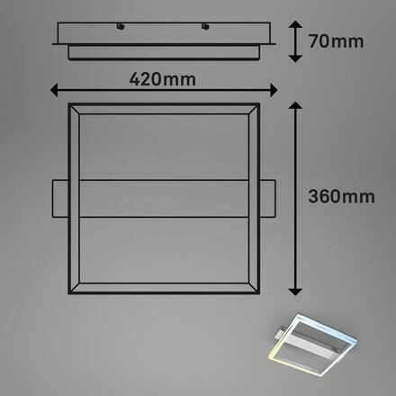 BRILONER CCT stropní svítidlo 42 cm, 26W, 2500lm, hliník 3760019
