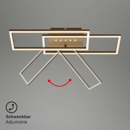 BRILONER LED stropní svítidlo, 56 cm, paměť, 30W, 2850lm, hnědo-zlatá BRILO 3774017
