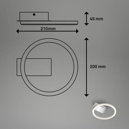 BRILONER LED stropní svítidlo, 21 cm, 5W, 500lm, matný chrom 3778014