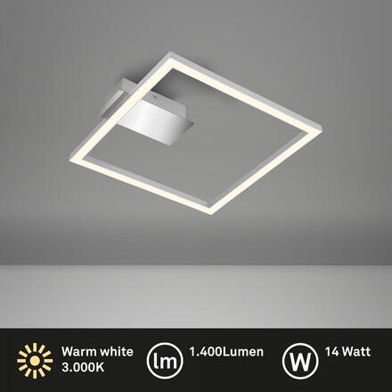 BRILONER LED stropní svítidlo, 26,5 cm, 14W, 400lm, matný chrom 3780014