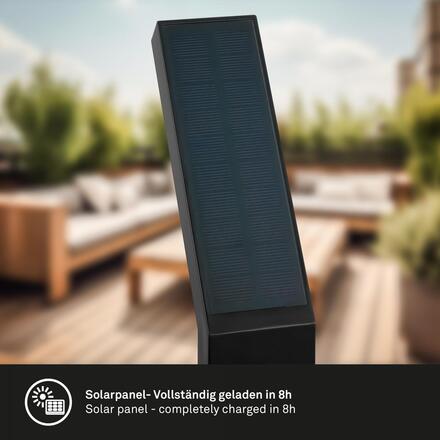 BRILONER Venkovní sloupkové svítidlo solární, soumrakový senzor, ochrana proti stříkající vodě 3796015