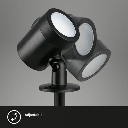 BRILONER LED zahradní bodové svítidlo, zápich, ochrana proti stříkající vodě, nastavitelné 3799035