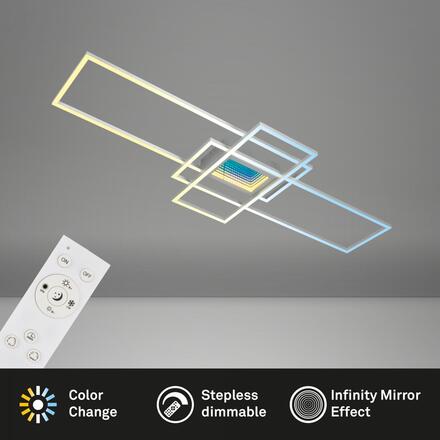 BRILONER Misy LED stropní svítidlo, stmívatelné, tunelový efekt, hliník 3804019