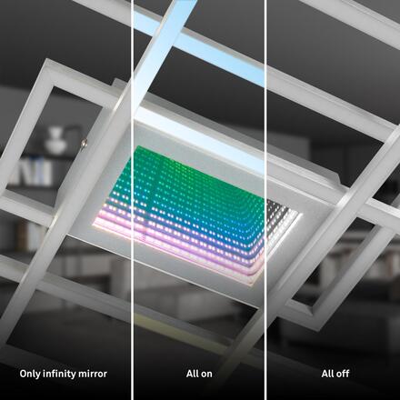 BRILONER Misy LED stropní svítidlo, stmívatelné, tunelový efekt, hliník 3804019