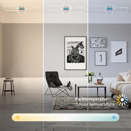 BRILONER Misy LED stropní svítidlo, stmívatelné, tunelový efekt, hliník 3804019