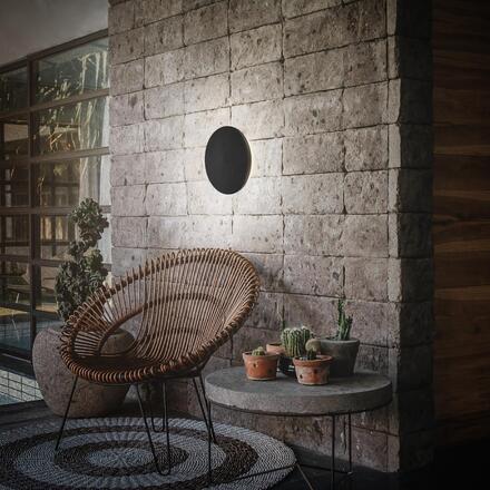 BRILONER Aurora LED nástěnné svítidlo nabíjecí, IP54, stmívatelné, dotykový vypínač, černé 3806015