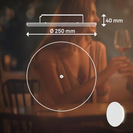 BRILONER Aurora LED nástěnné svítidlo nabíjecí, IP54, stmívatelné, dotykový vypínač, bílé 3806016