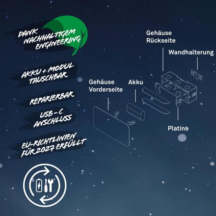 BRILONER Meluna LED nástěnné svítidlo nabíjecí, stmívatelné, dotykový vypínač, bílé 3807016