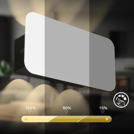 BRILONER Meluna LED nástěnné svítidlo nabíjecí, stmívatelné, dotykový vypínač, bílé 3807016