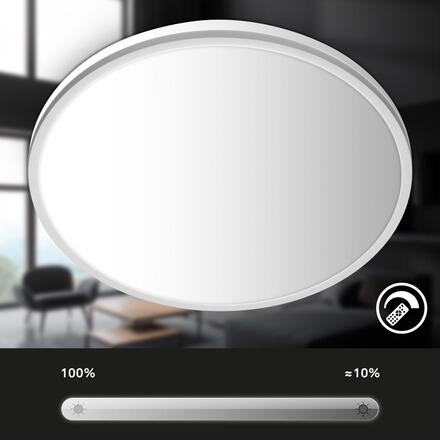 BRILONER Pulup LED stropní svítidlo, stmívatelné, dálkový ovladač, CCT, matný chrom 3821014