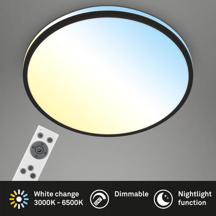 BRILONER Pulup LED stropní svítidlo, stmívatelné, dálkový ovladač, CCT, černá 3821015