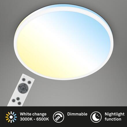BRILONER Pulup LED stropní svítidlo, stmívatelné, dálkový ovladač, CCT, bílé 3821016