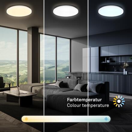 BRILONER Pulup LED stropní svítidlo, stmívatelné, dálkový ovladač, CCT, bílé 3821016