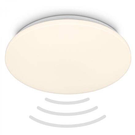 BRILONER Walk LED stropní svítidlo IP54, 3m dosah čidla, pohybové čidlo, bílé 3828016