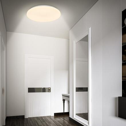 BRILONER Walk LED stropní svítidlo IP54, 3m dosah čidla, pohybové čidlo, bílé 3828016