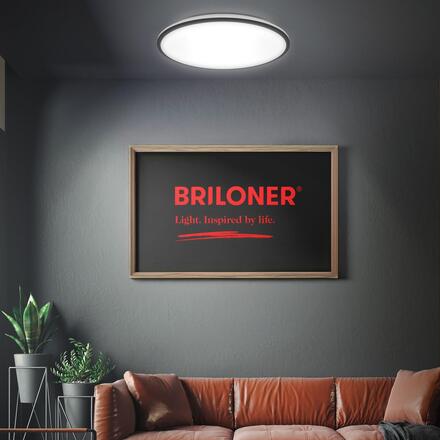 BRILONER Pulup LED stropní svítidlo, plynule stmívatelné, dálkový ovladač, černá 3831015