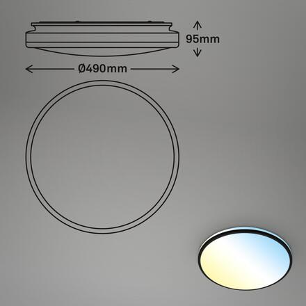 BRILONER Pulup LED stropní svítidlo, plynule stmívatelné, dálkový ovladač, černá 3831015