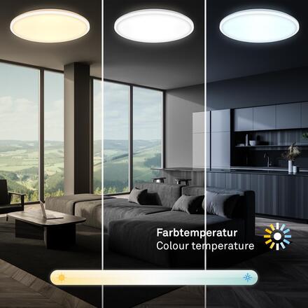 BRILONER Pulup LED stropní svítidlo, plynule stmívatelné, dálkový ovladač, bílé 3831016