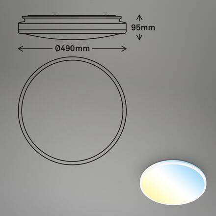 BRILONER Pulup LED stropní svítidlo, plynule stmívatelné, dálkový ovladač, bílé 3831016