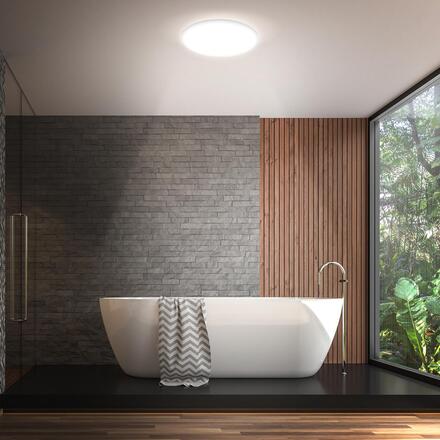 BRILONER Rowny LED svítidlo do koupelny, IP54 krytí proti vodě, 2500 lm, kruhové 29 cm, bílé 3832016