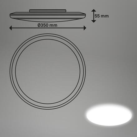 BRILONER Rowny LED svítidlo do koupelny, IP54 krytí proti vodě, 4000 lm, kruhové 35 cm, bílé 3833016