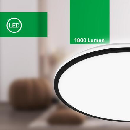 BRILONER Pulap A LED stropní svítidlo, energetická třída A, přímé a nepřímé osvětlení, černá 3836015