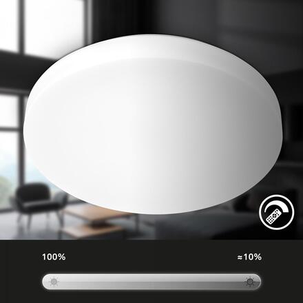 BRILONER Rowno LED stropní svítidlo, stmívatelné, CCT, dálkový ovladač, kruhové 39 cm, bílé 3837016