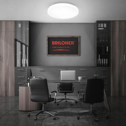 BRILONER Rowno LED stropní svítidlo, stmívatelné, CCT, dálkový ovladač, kruhové 49 cm, bílé 3838016