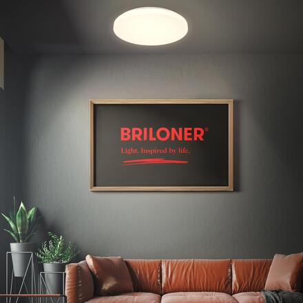 BRILONER Rowno LED stropní svítidlo, stmívatelné, CCT, dálkový ovladač, kruhové 49 cm, bílé 3838016
