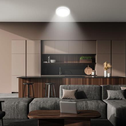 BRILONER Slim Case stropní svítidlo pr.19 cm - 12W, 1400lm, neutrální bílá, LED, bílé 3860416