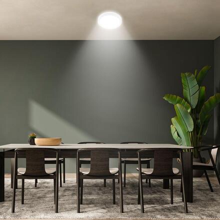 BRILONER Slim Case stropní svítidlo pr.19 cm - 12W, 1400lm, neutrální bílá, LED, bílé 3860416