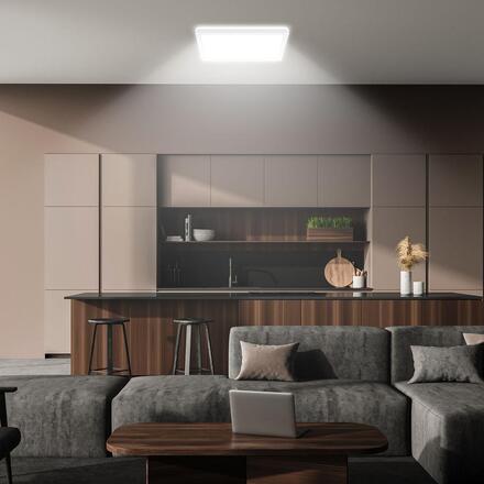 BRILONER Slim Case stropní svítidlo 29x29 cm - 18W, 2400lm, neutrální bílá, LED, bílé 3861416