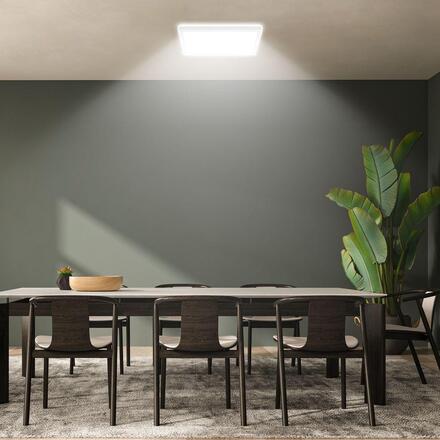 BRILONER Slim Case stropní svítidlo 29x29 cm - 18W, 2400lm, neutrální bílá, LED, bílé 3861416