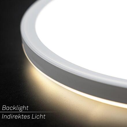 BRILONER Slim Case stropní svítidlo pr.29,5 cm - 18W, 2400lm, neutrální bílá, LED, bílé 3862416