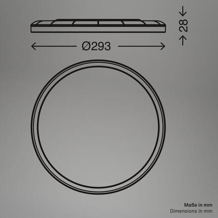 BRILONER Slim Case stropní svítidlo pr.42 cm - 22W, 3000lm, neutrální bílá, LED, bílé 3864416